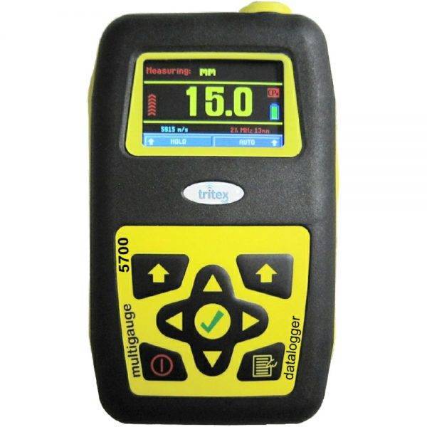 Multigauge 5700 Datalogger Multigauge 5700 LR Datalogger complete kit with 13 mm (1/2") 2.25 MHz probe ( Long Range - 500m)