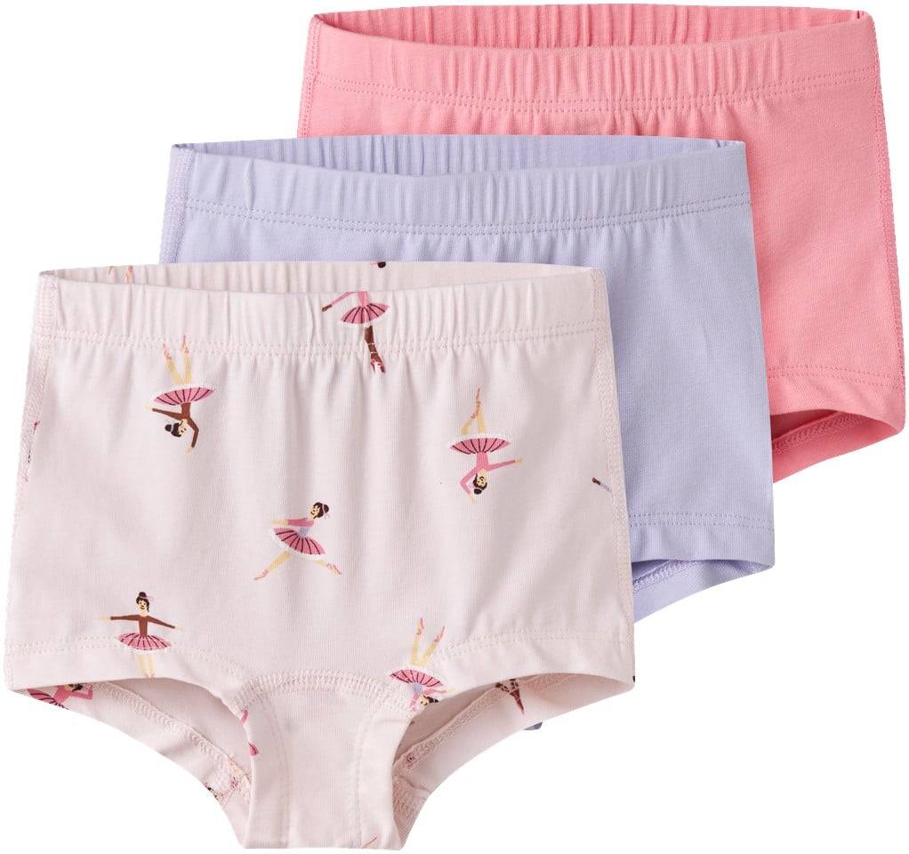 Name It Nmftights 3P Ballarina Noos Str 110 - Pearl/w/ Peony + Purple Heather Undertrøjer hos Magasin.
