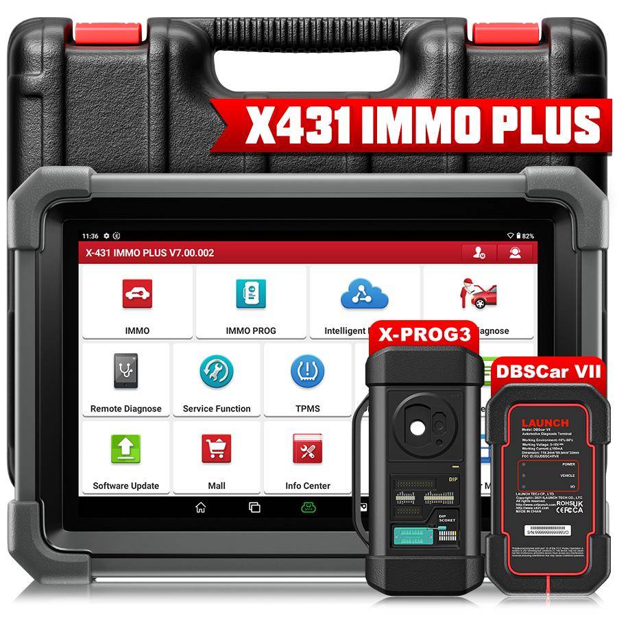 LAUNCH X431 IMMO PLUS X-PROG3 OBD2-skanner Diagnostikverktyg Nyckelprogrammering Allsystemdiagnos 2 års gratis uppdatering