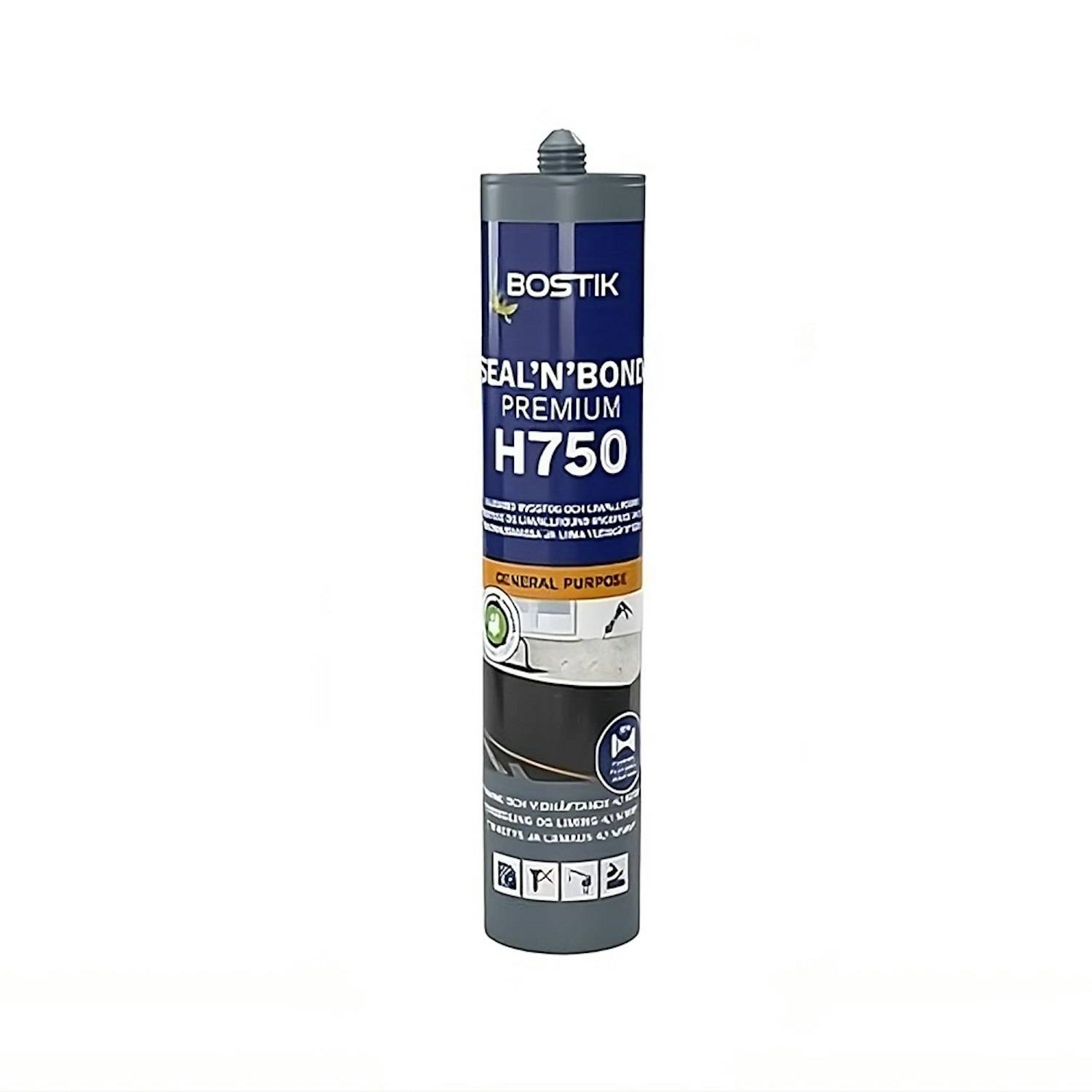 Fogmassa Bostik H750 Seal N Bond Premium Svart
