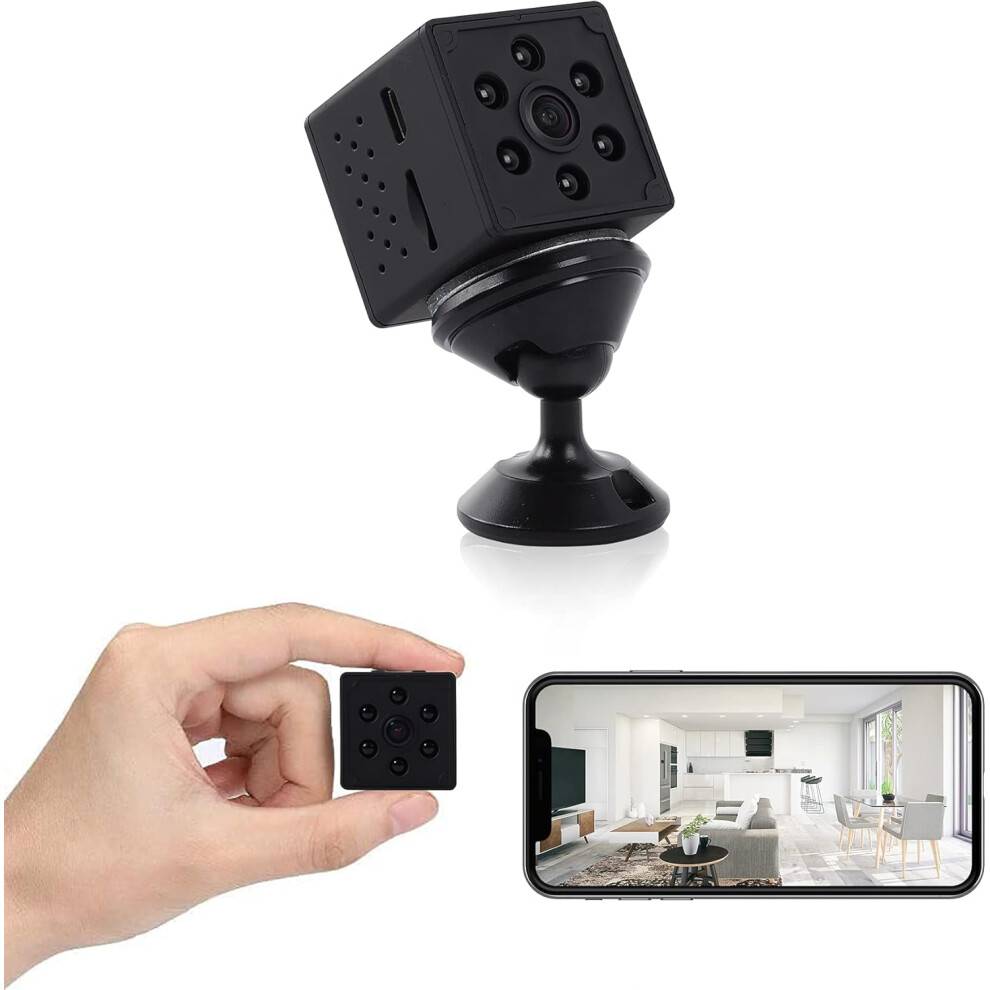 Minikamera til smart overvågning af kæledyrshunde, trådløs WiFi HD1080P med nattesyn, kompakt design til video i realtid og bevægelsesdetektion