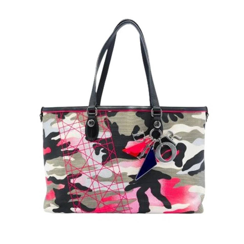 Dior Vintage Pre-owned Canvas Tote Bag - Vintage - Dame - Flerfarvet - ONE SIZE - Uld