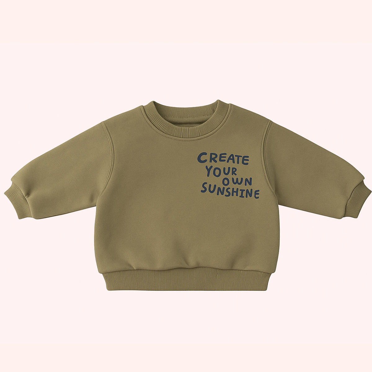 Mini Fashion™ - "Skapa ditt eget solsken" - Tröja Olivglöd / 90 (2-3 år) | Pedagogiska Träleksaker