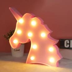 Nattlampe / LED-lampe - Enhjørning / Enhjørning Rosa