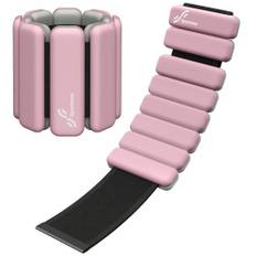 Sportneer Bärbara viktmanschetter – set om 2 (0,5 kg & 1 kg) för kvinnor och män, ankelviktsset för yoga, dans, aerobics, löpning, promenader (rosa)