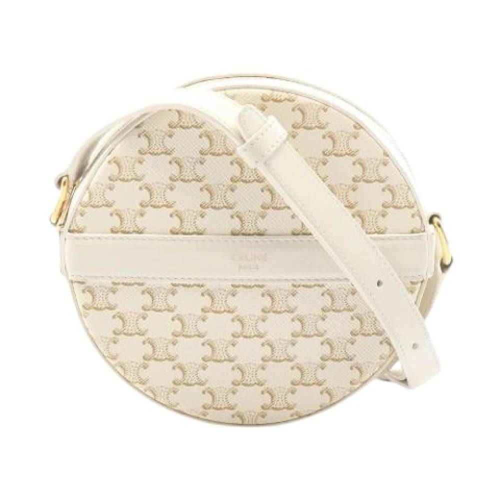 Celine Vintage Pre-owned Vintage Cross Body Bag - Vintage - Dame - Hvid - ONE SIZE - Uld