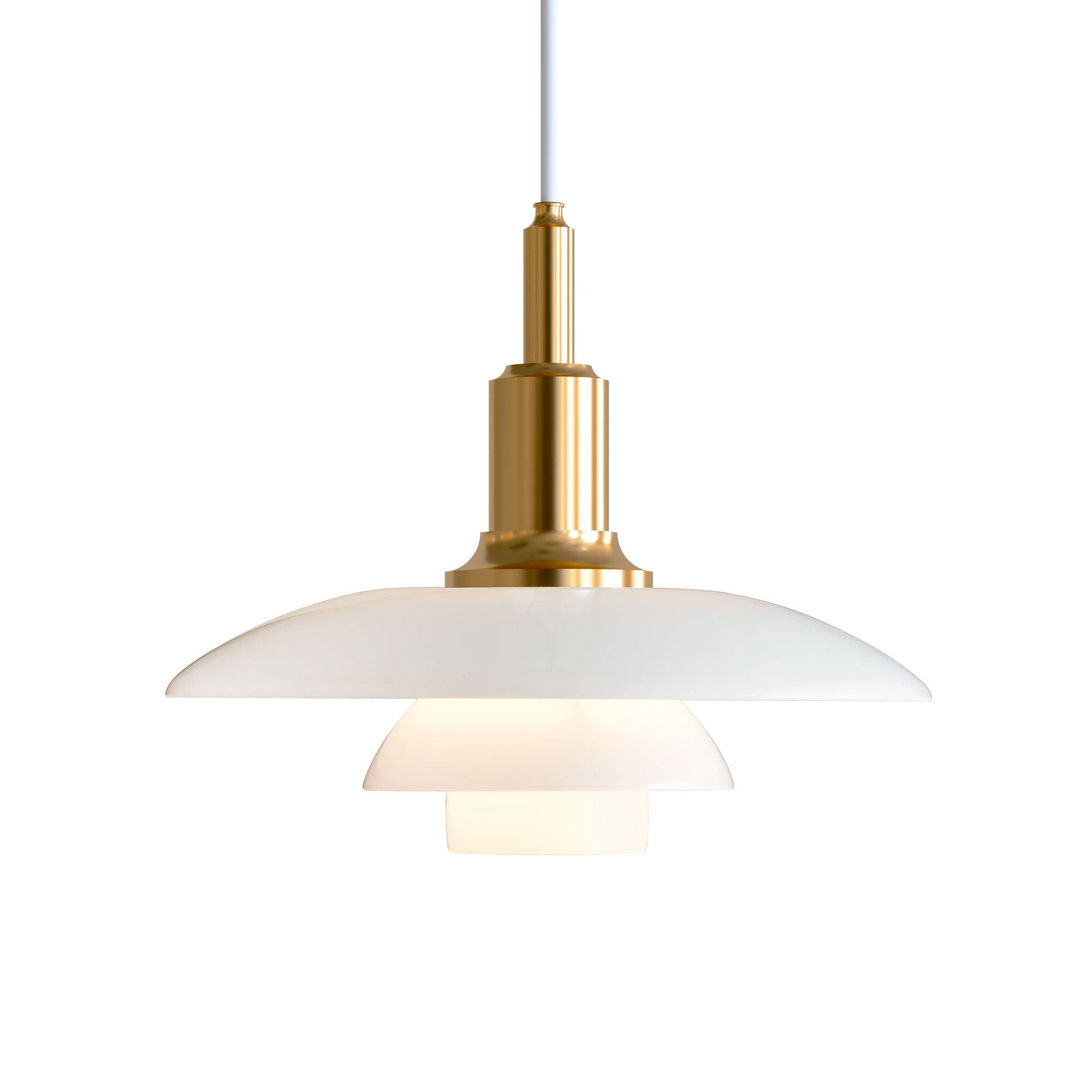Louis Poulsen PH 3/2 Pendel af Poul Henningsen Messing metalliseret.