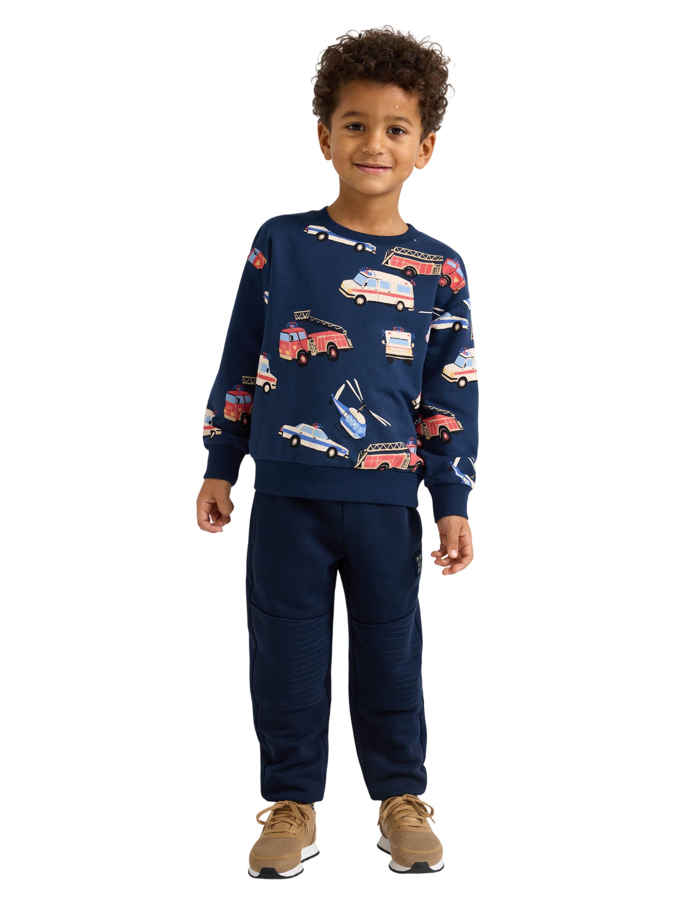 Lindex Behagelige Joggers i Bomuld med for Str 140 Bomuld - Blue Bukser hos Magasin.