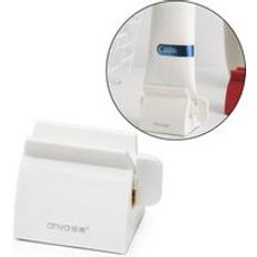 Automatisk tandkräm dispenser väggfäste tandborstehållare badrumstillbehör set pressare för tandkräm dispenser - Rörpressare