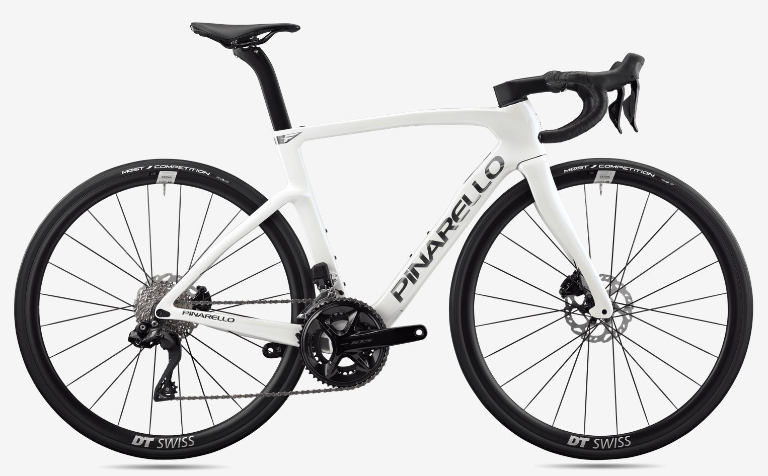 Pinarello F3 2026 - Shimano 105 Di2 2x12sp - DT Swiss A1800 30DB Spline - 008 / 50 / h231 - alabaster white shiny (50)