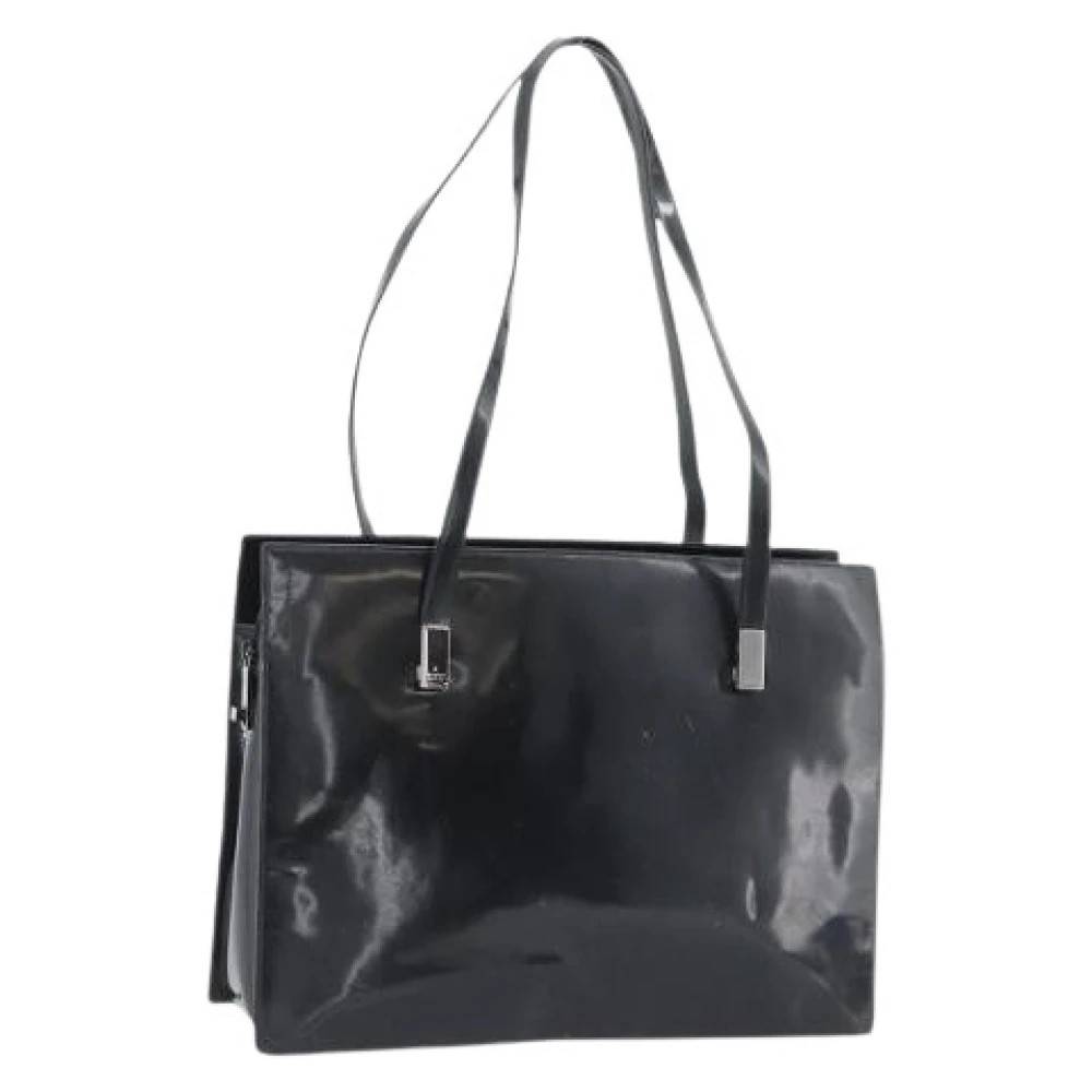 Gucci Vintage Pre-owned Vintage Enamel Tote Bag - Vintage - Dame - Sort - ONE SIZE - Uld