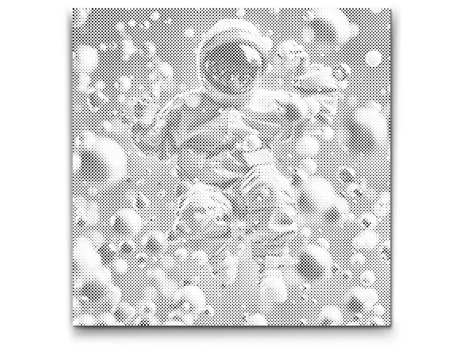 ABSTRAKT RYMDFARENDE | PRICKMÅLNING - 80x80cm (32'' x 32'') / Duk - Utan ram