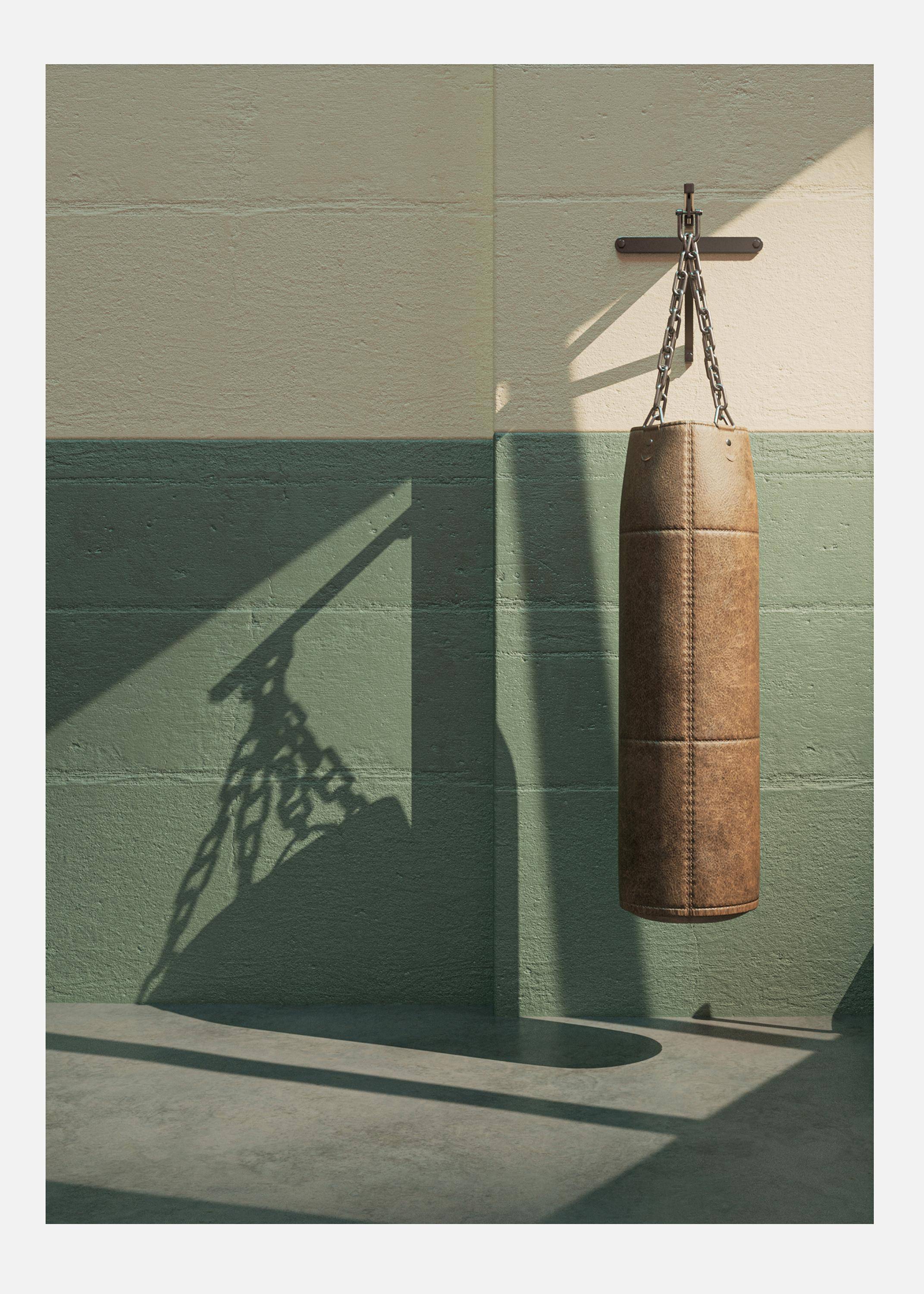 Punching Bag Lærredsbillede (100x140 cm)