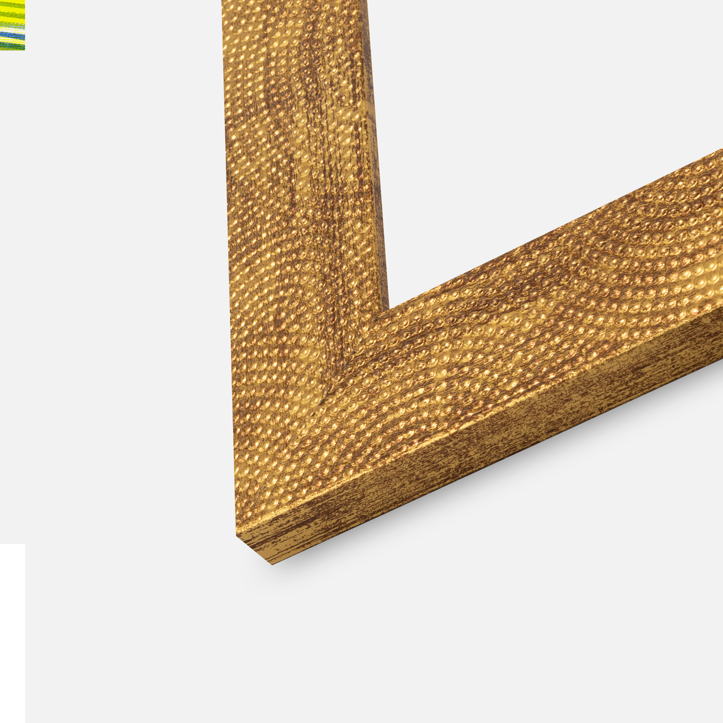 Ram Linea Guld 50x70 cm - Dubbel Passepartout Vit 42x59,4 cm (A2)