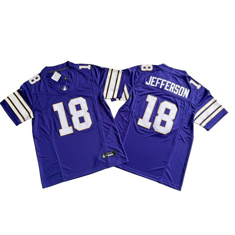 Vintage Minnesota Vikings NFL Jersey Retro Embroidered Football Training Shirt Unisex Cotton Blend Men Women