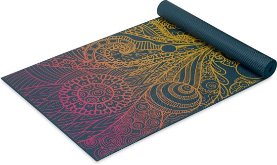 Gaiam Vivid Zest Yoga Mat 4 Mm Yogamattor Blue - One Size