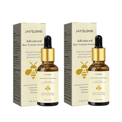 2 stycken bigift essens, fuktgivande och näringsrikt anti-åldrande serum, anti-rynk, bee venom serum anti-aging honung ansiktsserum för alla hudtyper