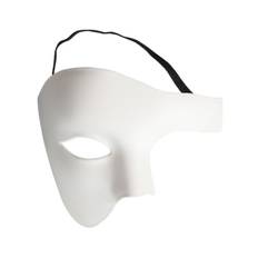 Hvid fantom halvmaske