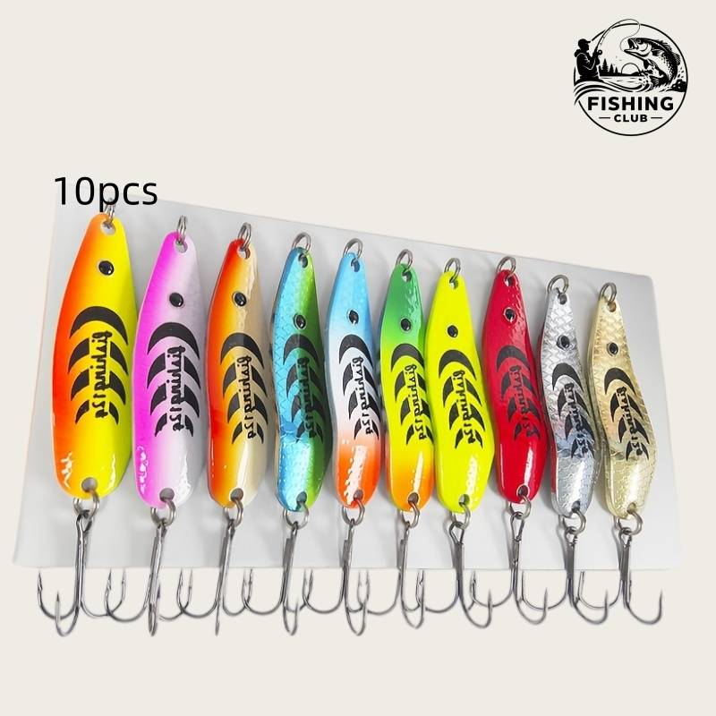 5/10pcs Metal Spoon Fishing Lures – 5g/8g/12g For Trout Pike