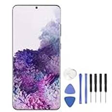 för Galaxy S20+ Skärmbyte 6,7 Tums 3D Touch Screen Digitizer Full HD AMOLED-skärmenhet med Reparationsverktyg för SM G986B EU, Internationell Version med Ram (Blå)