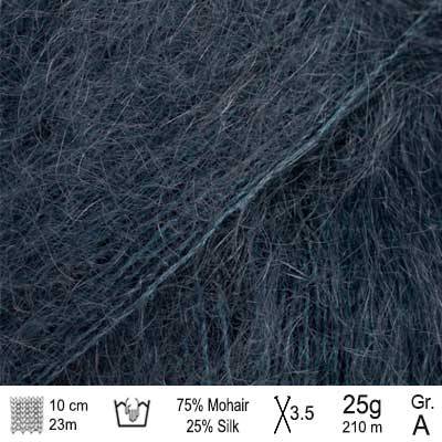 Drops Kid Silk garn - Midnat skygge