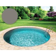 Poolliner Rund Ø 300 x 120 cm -​ Grå, Tjocklek 0,8 mm / med infästningskant P1