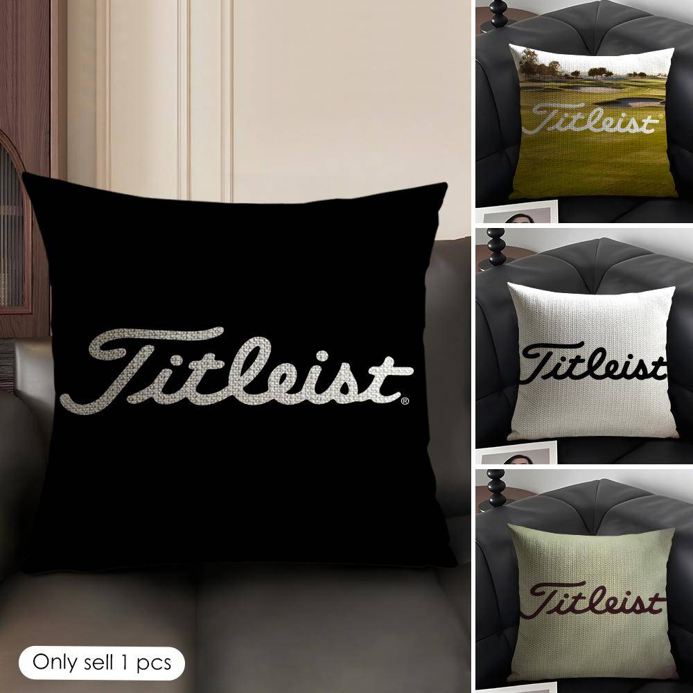 Golf Sport TTitleistS Kuddfodral Naturligt Linne Ekologiskt Tyg Dubbelsidig Tryck Soffa Heminredning Gåva Kuddfodral