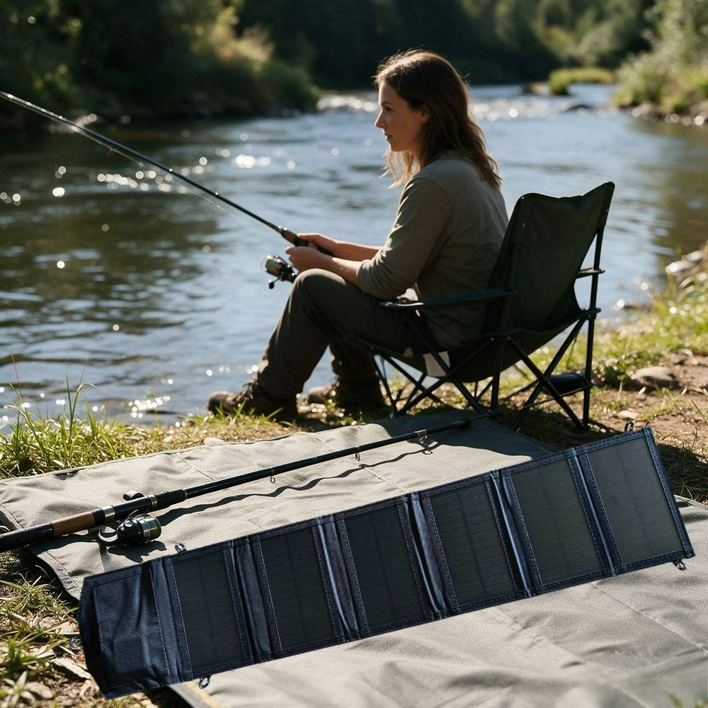25W Dual USB Foldable Solar Panel Charger Portable Waterproof Solar Power Bank Outdoor Travel Camping Hiking Fishing Emergency