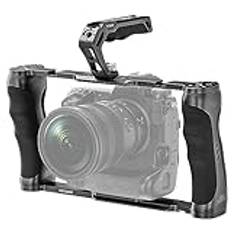 NEEWER Universal Cage Camera Bur och övre handtag med 3/8 tum ARRI positioneringspenna, Video Rig stabilisator med Arca-bas, två handtag, kompatibel med SmallRig tillbehör, CA016T