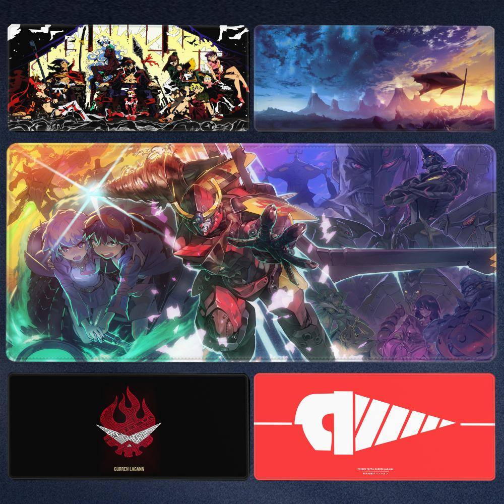 Gurren Lagann Mouse Pad Pc Gamer Cabinet Keyboard Tengen Toppa Mat Computer Anime Deskmat Gaming Accessories Table Mousepad XXL