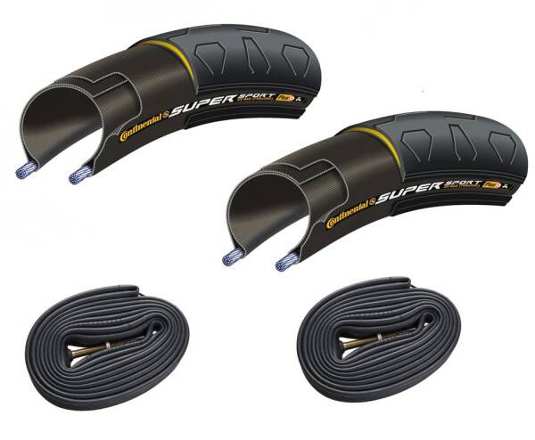 Continental Super Sport Plus Kanttrådsdäck 700 x 25C Sampack - Svart