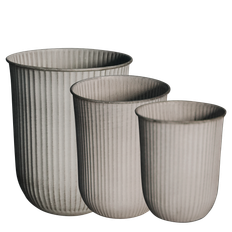 DBKD - Out Stripe Kruka Beige 3-pack från Sleepo ((H): 30, 40, 50cm (Ø25/30/40))