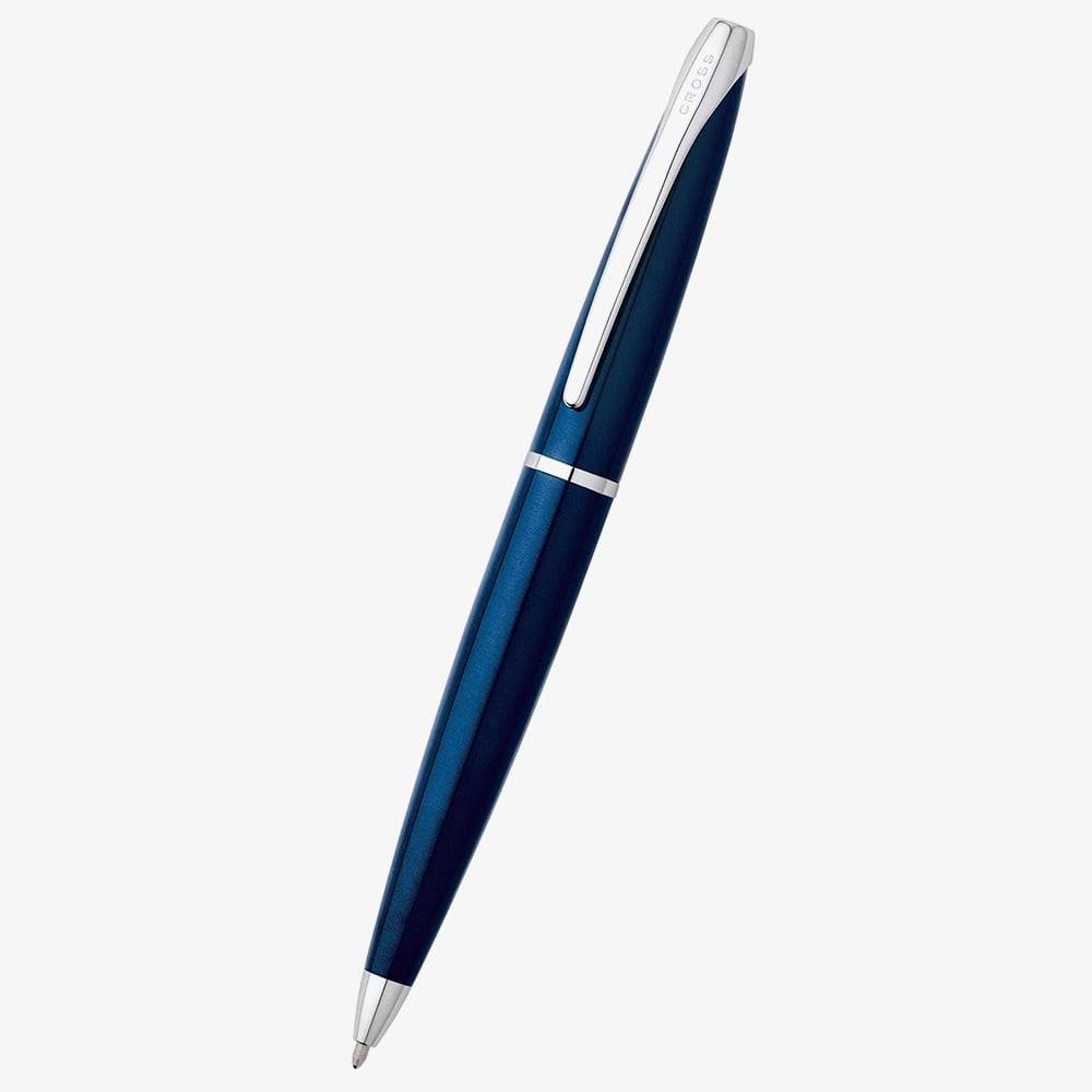 Cross ATX Translucent Blue Lacquer Ballpoint Pen AT882-37