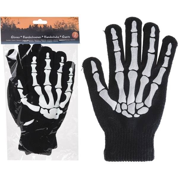 Halloween Skelet Børnehandsker, 1 par..