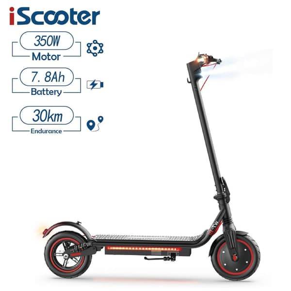 Foldbar elektrisk scooter iScooter W7 8,5 tommer dæk, 350W motor, 42V 10,5Ah batteri, tophastighed 25 km/t, rækkevidde 25-30 km