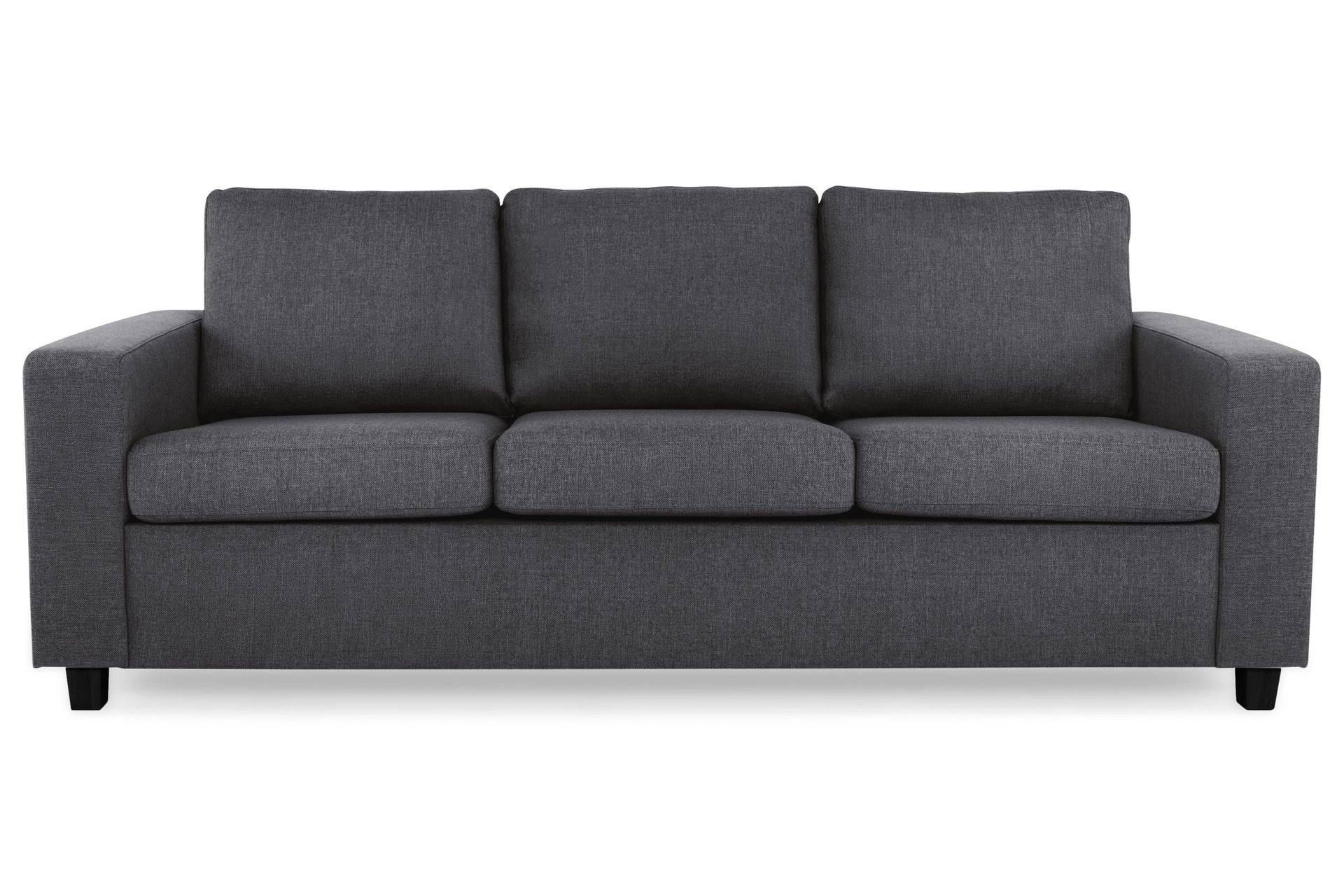 Basic Home Crazy 3-sits Tygsoffa - Mörkgrå 3 sits soffa Grå Tyg