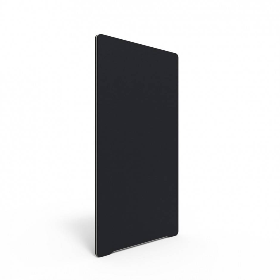 Golvskärm Edge, Färg Black Molly YA319 - Svart, Storlek B80 x H135 cm, Listfärg Grå