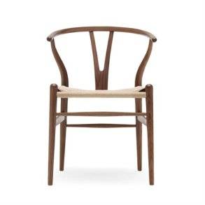 Carl Hansen & Søn Y-stolen CH24 af Hans J. Wegner, olieret valnød og naturflet