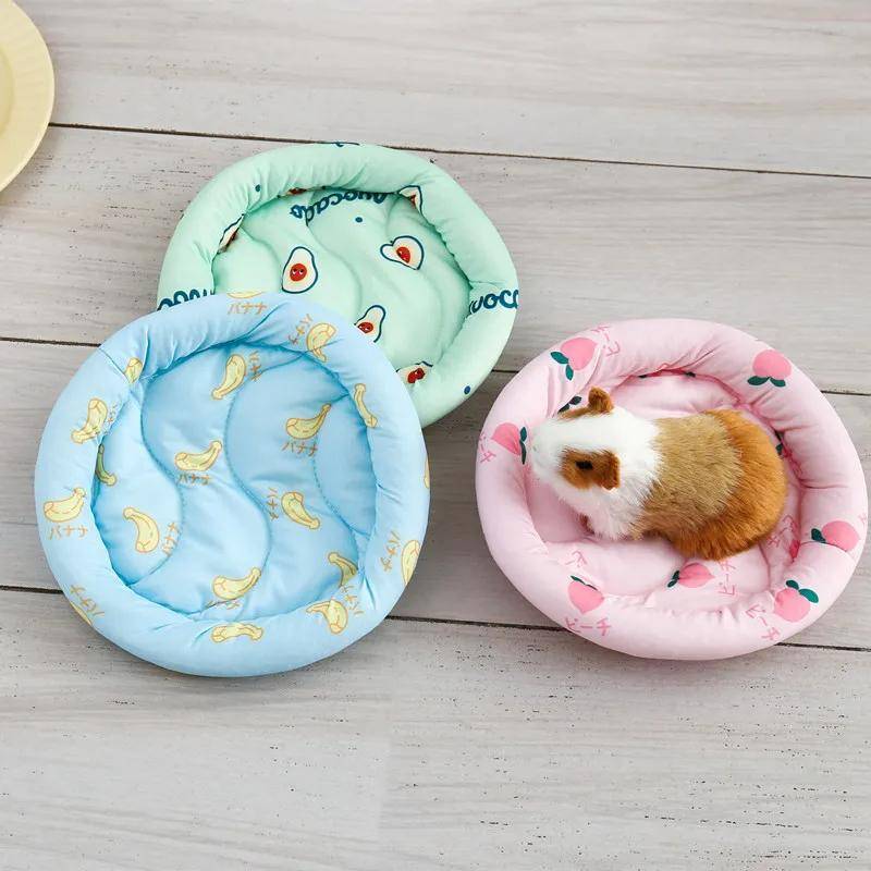 Cirkulär Hamstersäng Bekväm Sovmatta Kudde för Igelkott Ekorre Möss Råttor Marsvin Chinchilla Smådjur Mjuk Kudde rosa