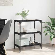 vidaXL Bogskab Sort eg 40 x 33 x 70.5 cm Konstrueret træ