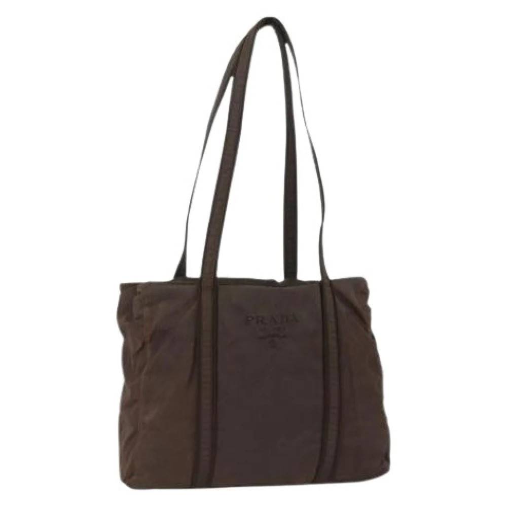 Prada Vintage Pre-owned Nylon Tote Bag - Vintage - Dame - Brun - ONE SIZE - Nylon