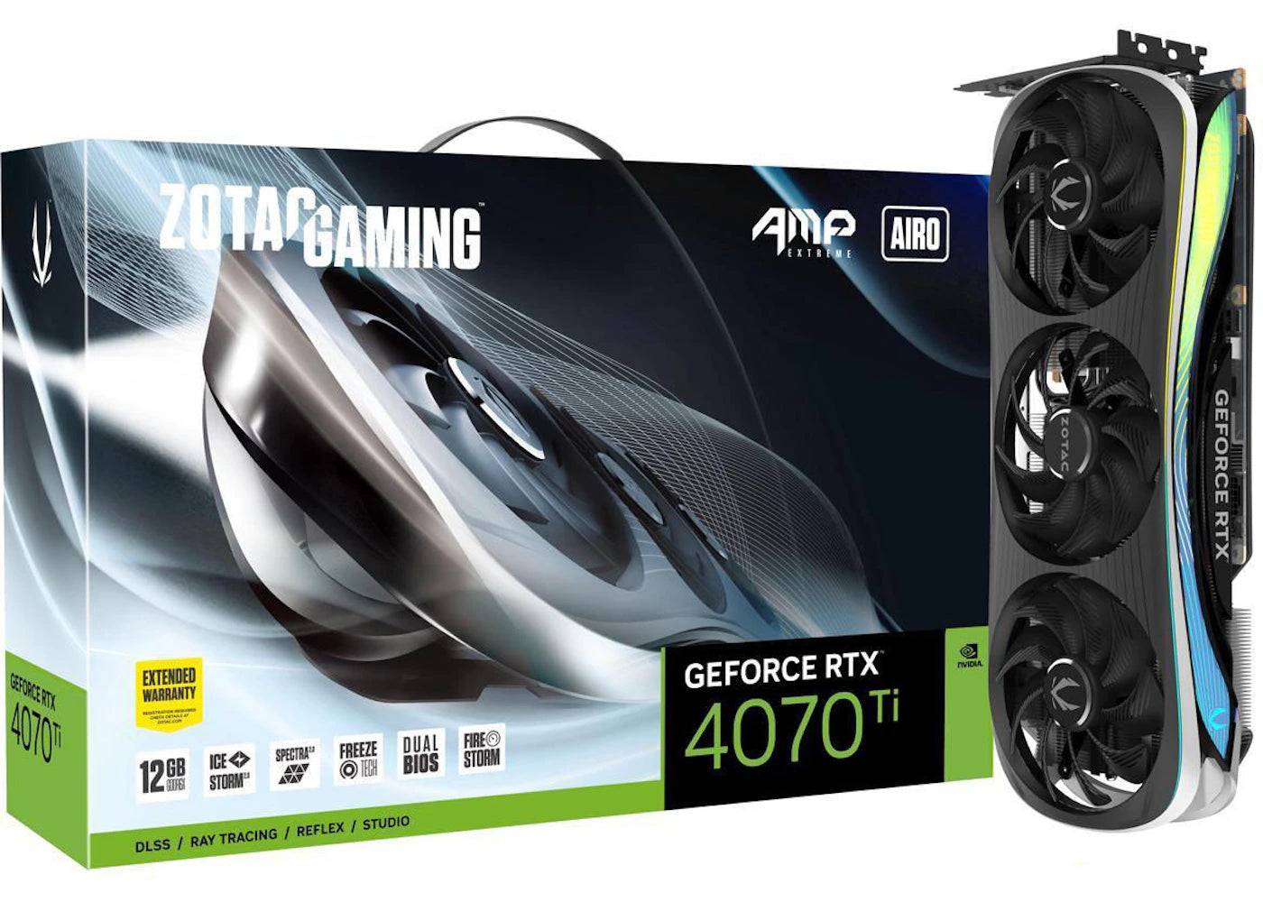 NVIDIA ZOTAC GAMING GeForce RTX 4070 Ti 12G Graphics Card ZT-D40710B-10P - One Size (One Size)
