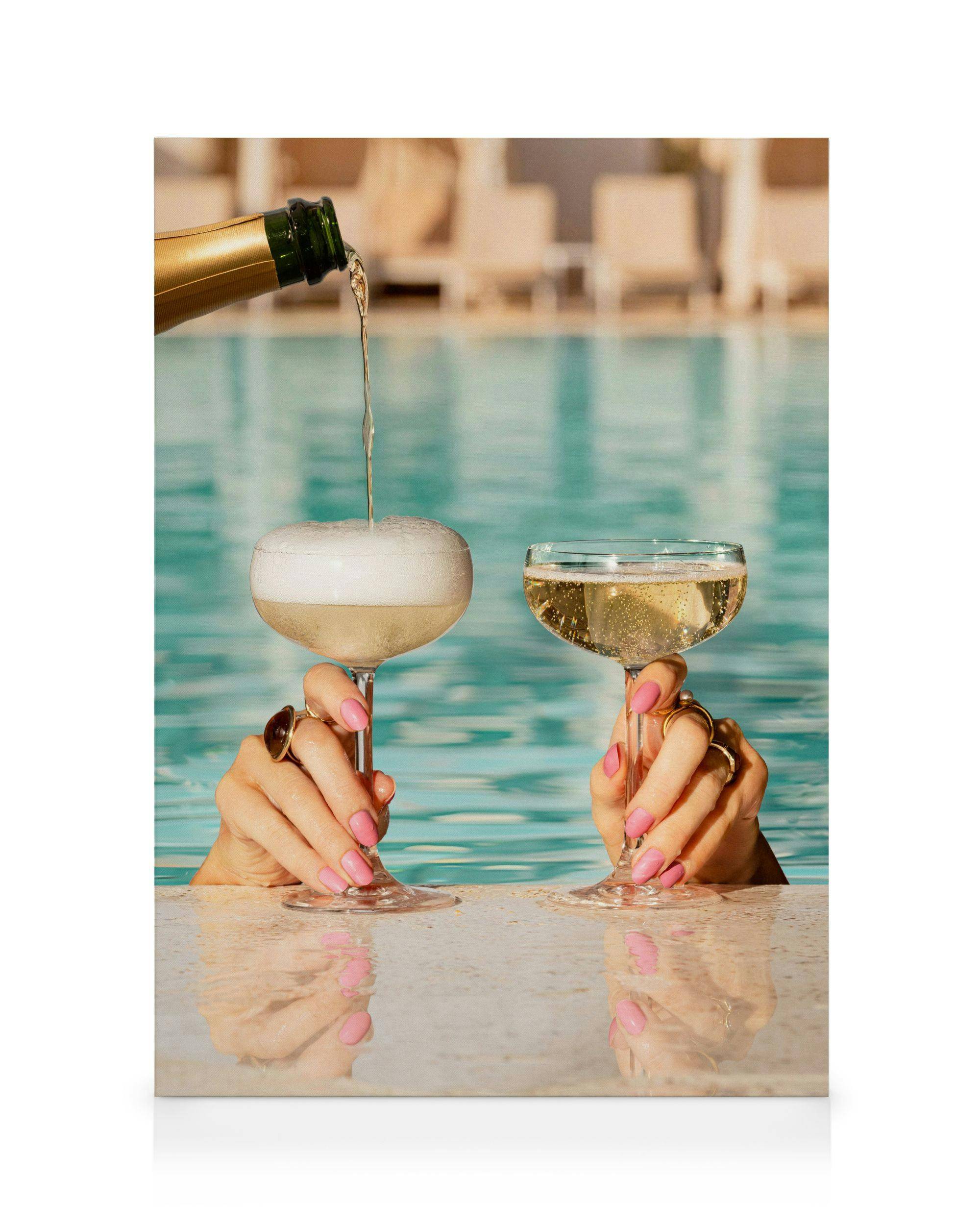 Canvastavlor Poolside Toast Canvastavla (30x40 cm - Mörk ekram)