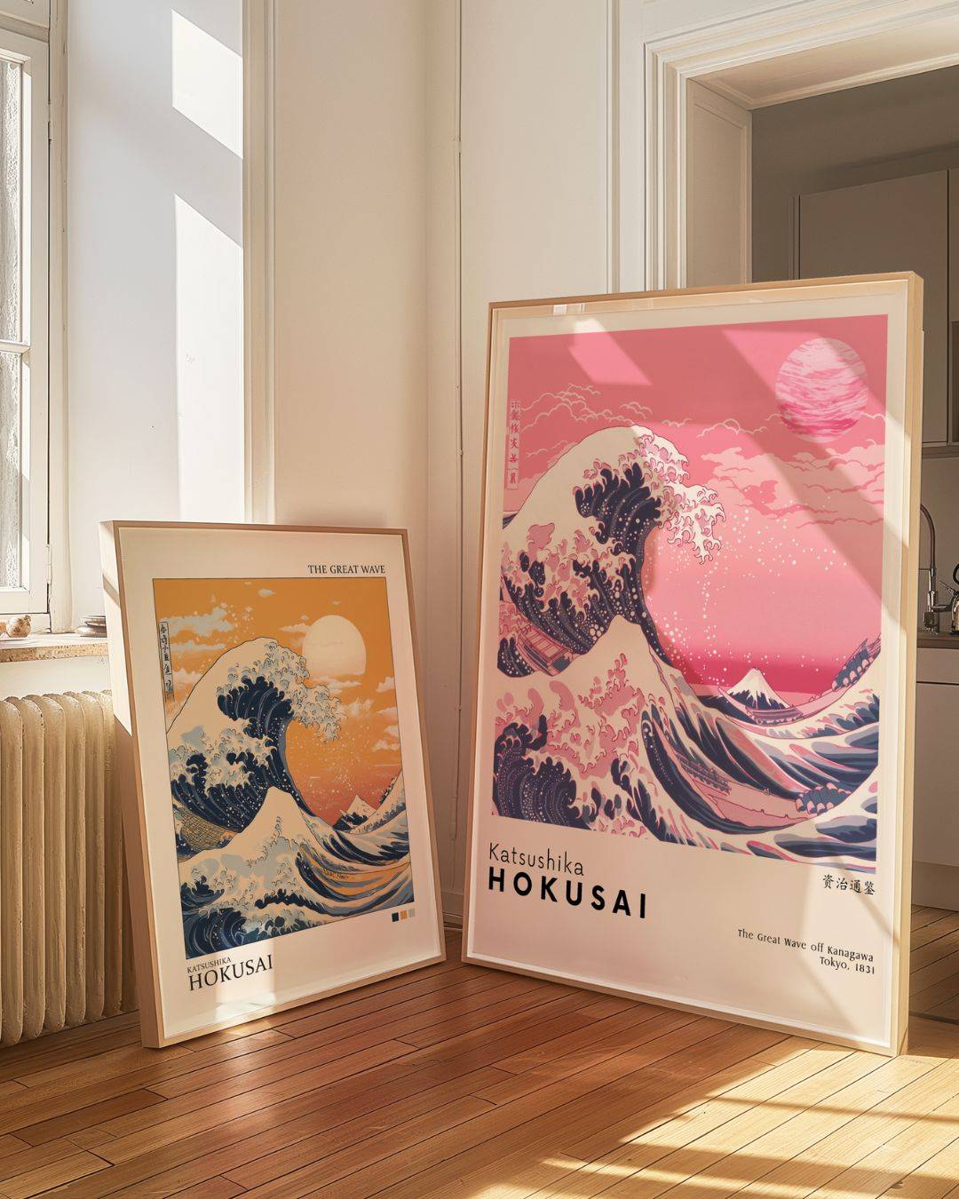 Bundle 2-pack Hokusai Wave Duo - 40x50 cm