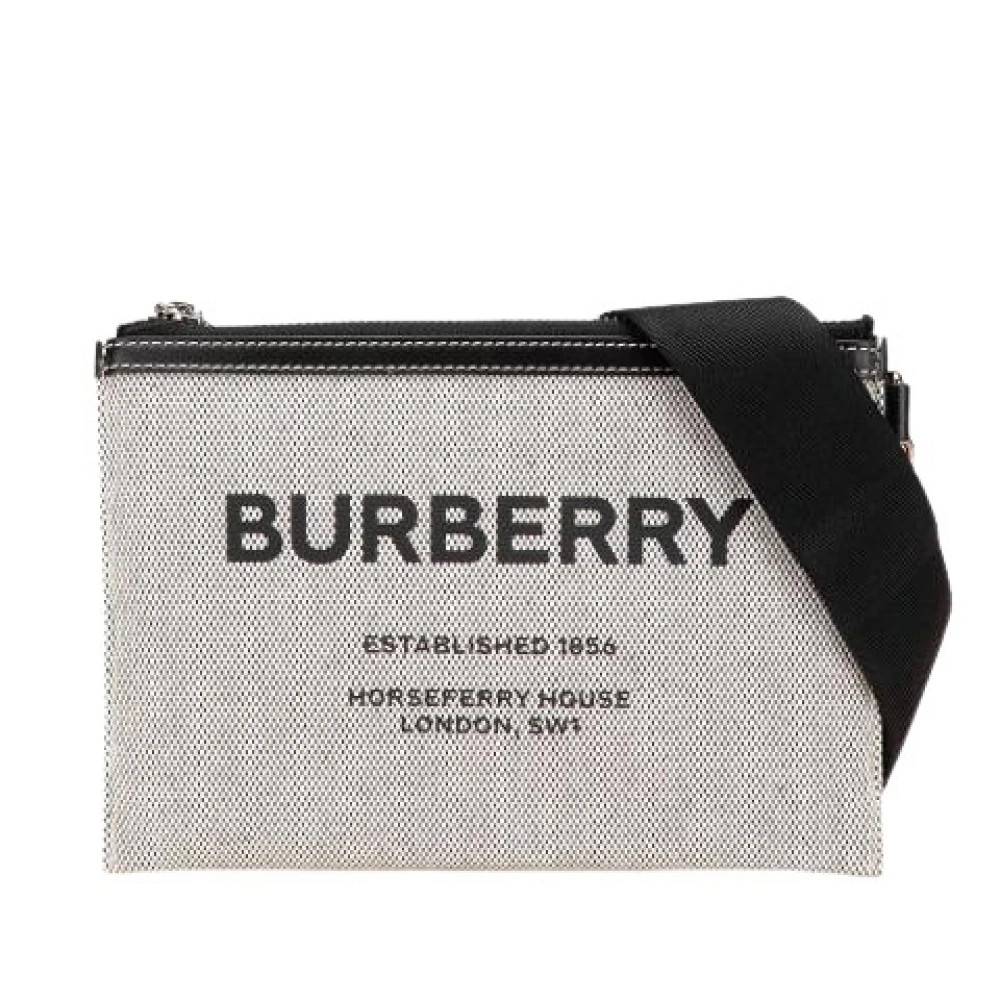 Burberry Vintage Pre-owned Callum Crossbody - Vintage - Dame - Grå - ONE SIZE - Læder