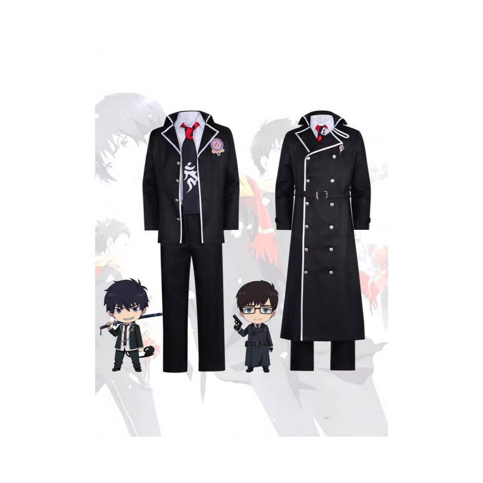 (B, XXXL) Blue Exorcist Cosplay Costume True Cross Academy Yukio Okumura Rin Anime Halloween Performance Outfit