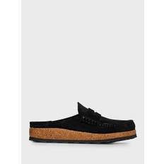 Naples Suede Leather Shoes in Black - 46