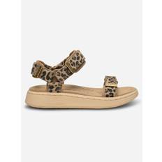 Line Suede Sandals - Leopard - 39