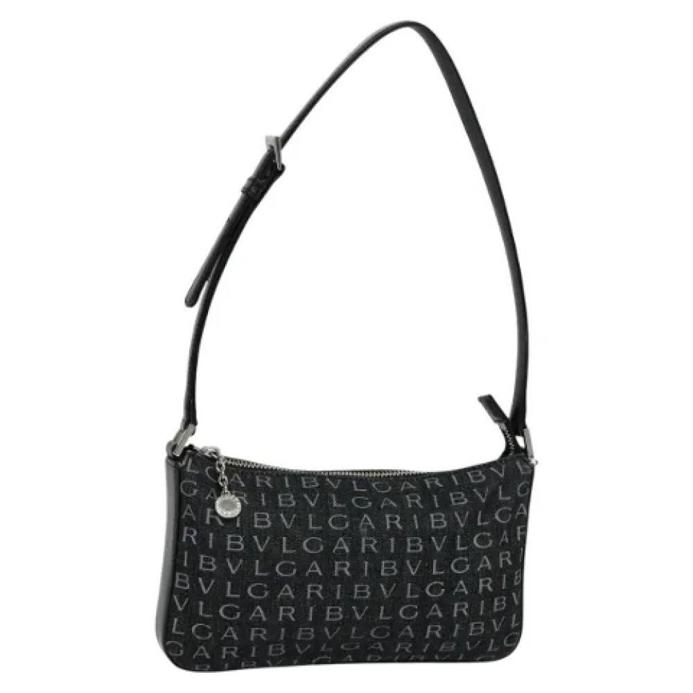 Bvlgari Vintage Pre-owned canvas håndtasker - Vintage - Dame - Sort - ONE SIZE - Uld
