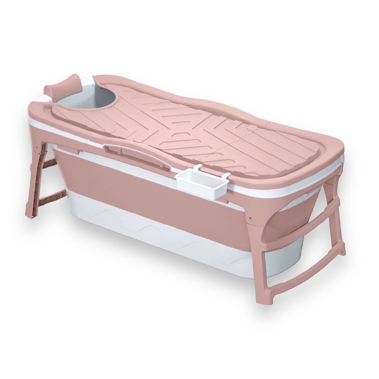 Originalt Foldebadekar med låg i pink - 128 x 60 cm.